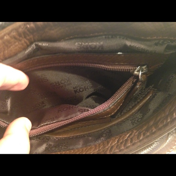 Michael Kors Brown Pebbled Leather Hobo Satchel - Picture 7 of 8